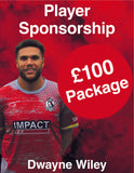 Dwayne Wiley  AWAY  Player Kit Sponsorship  Package 1