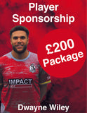 Dwayne Wiley  AWAY  Player Kit Sponsorship  Package 3