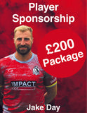 Jake Day  AWAY  Player Kit Sponsorship  Package 3