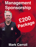 Mark Carroll  AWAY   Management Kit Sponsorship  Package 3