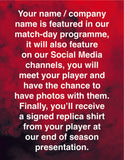 Billy Whitehouse  AWAY  Player Kit Sponsorship  Package 3